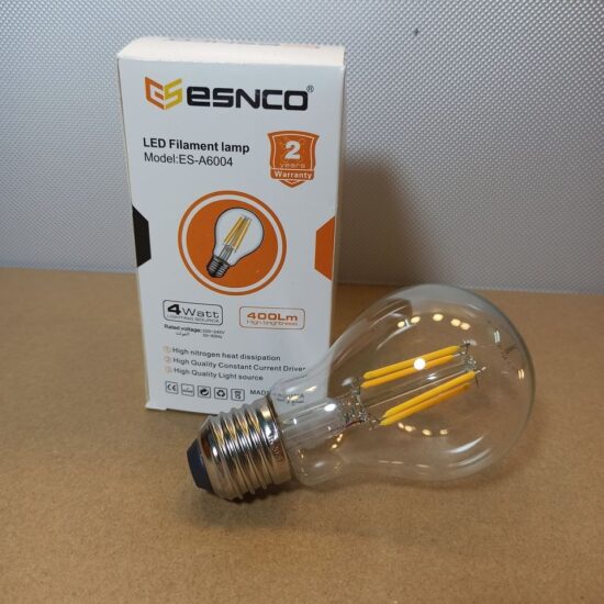 Bóng đèn LED Edison A60 4W ESNCO ánh sáng Vàng đui E27