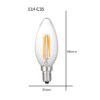 Bóng đèn LED Edison C35 4W ESNCO ánh sáng Vàng đui E14