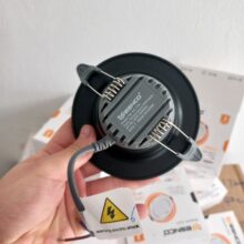 Đèn LED Âm trần 7w 3 chế độ Viền Đen Bạc