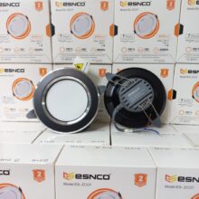 Đèn LED Âm trần 7w 3 chế độ Viền Đen Bạc