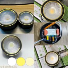 Đèn Led Ống Bơ Nổi 3 Chế Độ 12w Trắng+vàng=trung Tính