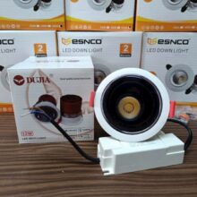 Đèn Led Âm Trần 12w Vỏ Đen Phi 75 Trắng/vàng/trung Tính