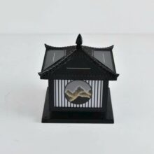 Đèn Trụ Cổng Nlmt Sơn Thủy Đen 20cm 3 Chế Độ