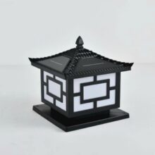 Đèn Trụ Cổng Nlmt Cửa Sổ Đen 20cm 3 Chế Độ