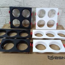 Đèn Lon Âm Trần 3 Đầu (chưa Bao Gồm Bóng) Trắng