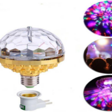 Đèn Cầu Xoay 7 Màu Kèm Đui E27 7 Màu