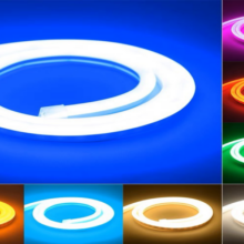 Đèn Led Dây Neon 2835 120d 5mm Cắt 2.5cm Sáng 1 Bên Hồng/lá/xanh Băng/vàng Kim