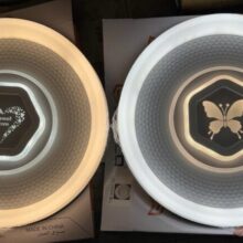 Đèn Ốp Trần Tròn Trái Tim 96w Phi 450 Trắng+vàng=trung Tính